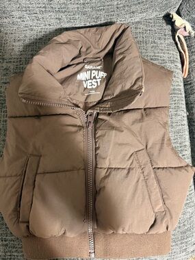 Garage Brown Mini Puff Vest